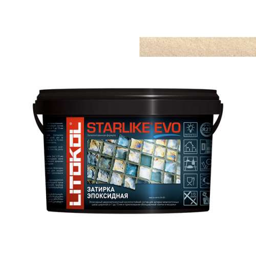 Эпоксидная затирочная смесь STARLIKE EVO, ведро, 1 кг, Оттенок S.208 Sabbia – ТСК Дипломат
